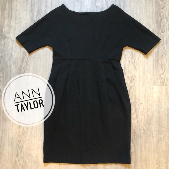 Ann Taylor Dresses & Skirts - Ann Taylor Classic Black Short-Sleeve Sheath Dress